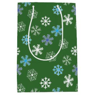 Green Snowflake Medium Gift Bag