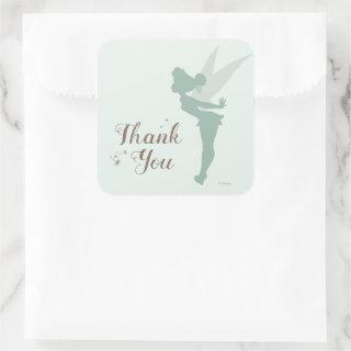 Green Tinker Bell Baby Shower - Thank You Square Sticker