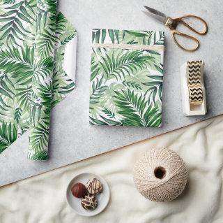 Green Tropical Palm & Monstera Leaves