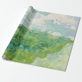 Green Wheat Fields Landscape Art Van Gogh