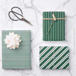Green White Stripes Simple Patterns  Sheets