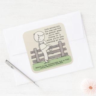 Greener Grass Square Sticker