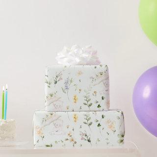 Greenery Bear Gender Neutral Floral Baby Shower  W