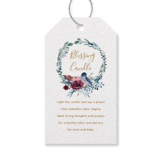 Greenery Bird Christian Blessing Candle Prayer Gift Tags
