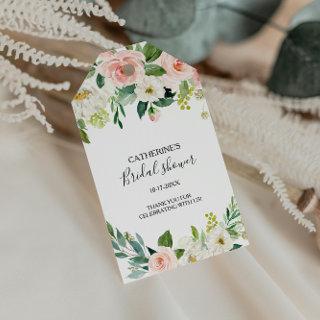 Greenery Elegant Floral Bridal Shower Gift Tags