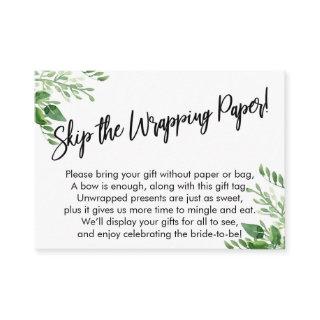 Greenery Handwriting Skip the ! Enclosure Card