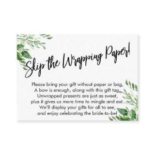 Greenery Handwriting Skip the ! Enclosure Card