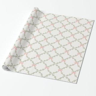 Greenery Pink Bow Trellis