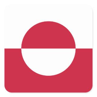 Greenland Flag Square Sticker