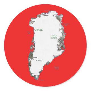 Greenland Map Sticker