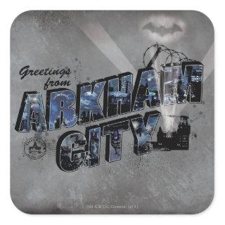 Greetings from Arkham City 2 Square Sticker