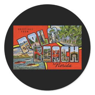 Greetings from Palm Beach Florida Classic Round Sticker