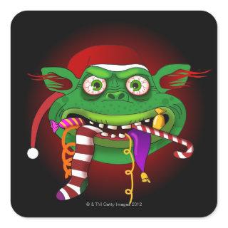 Gremlin Eating Candy Square Sticker