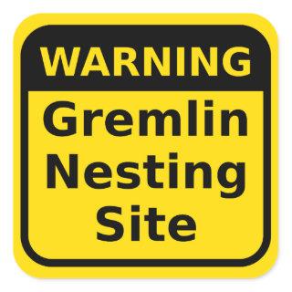 Gremlin Warning Sticker