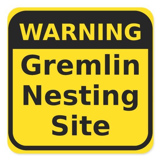 Gremlin Warning Sticker