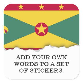 Grenada Flag Square Sticker