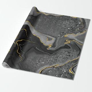 Grey and gold marbling design