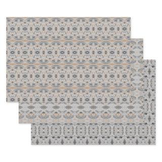 Grey and Taupe Pretty Patterned Sheet Paper