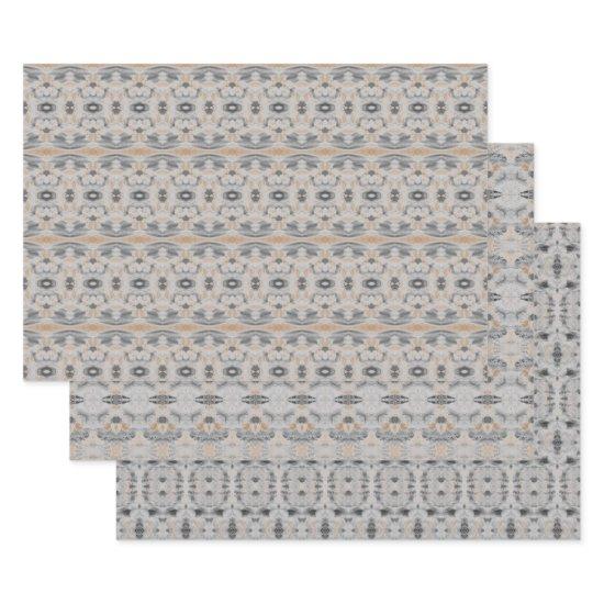 Grey and Taupe Pretty Patterned Sheet Paper