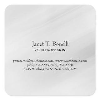 Grey Background Elegant Plain Simple Professional Square Sticker