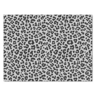 Grey Gray Ash Leopard Cheetah Animal Print Pattern Tissue Paper