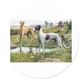 Greyhound Classic Round Sticker