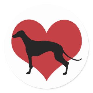 Greyhound Classic Round Sticker