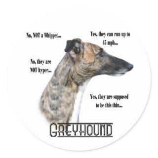 Greyhound FAQ Sicker Classic Round Sticker