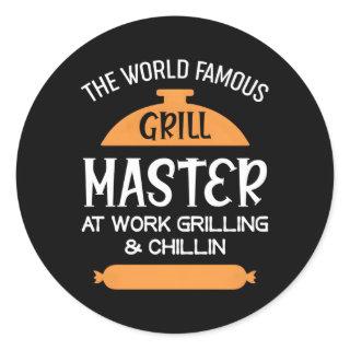 Grillmaster Bbq The World Famous Grill Master Classic Round Sticker