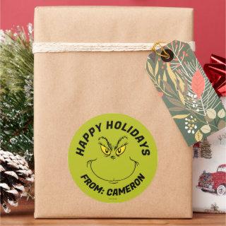Grinch Face | Merry Christmas Classic Round Sticker
