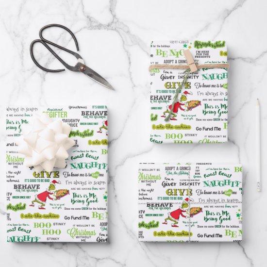 Grinch Quote Pattern  Sheets