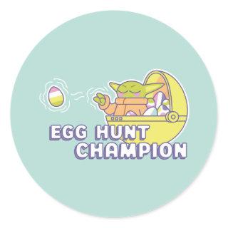 Grogu "Egg Hunt Champion" Classic Round Sticker
