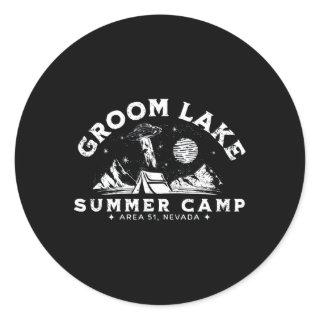 Groom Lake Summer Camp - Funny Area 51 Alien Ufo G Classic Round Sticker