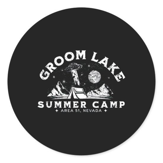 Groom Lake Summer Camp - Funny Area 51 Alien Ufo G Classic Round Sticker