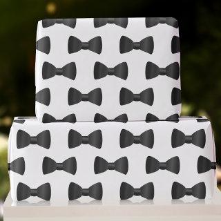 Groomsman Black and White Bow Tie