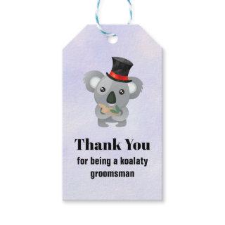 Groomsman Thank You with Koala Pun Gift Tags