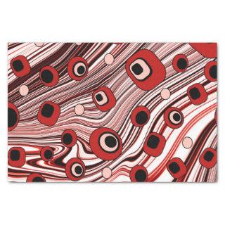 Groovy and Wavy Retro Liquid Swirl Cute Tissue Paper