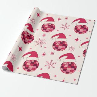 Groovy Christmas Santa Disco Balls Pattern