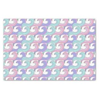 Groovy Colorful Wave Pattern Tissue Paper