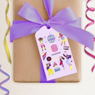 Groovy Disco Lila Party Retro  Gift Tags