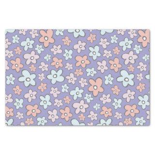 Groovy doodle flower pattern tissue paper