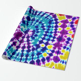 Groovy Psychedelic Spiral Tie Dye Batik Art