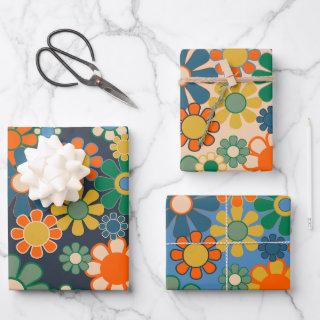 Groovy Retro Floral 60s 70s Aesthetic Patterns  Sheets