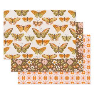 Groovy Retro Flowers, Butterflies and Geometric  Sheets