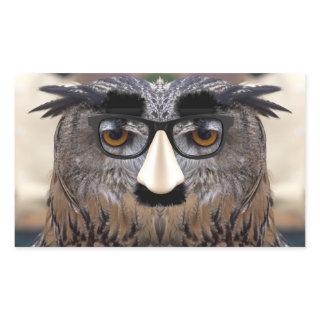 Groucho Marx Eagle Owl Rectangular Sticker