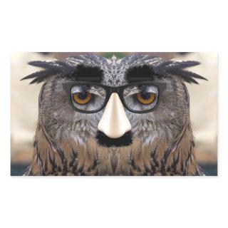 Groucho Marx Eagle Owl Rectangular Sticker