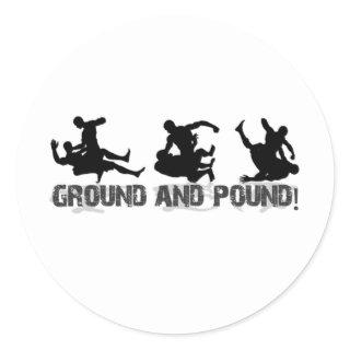 Ground and Pound Line Classic Round Sticker