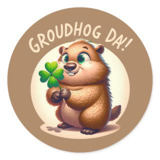 Groundhog day sticker