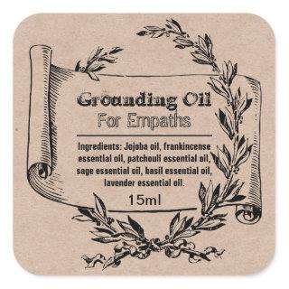 Grounding Essential Oil For Empaths Label