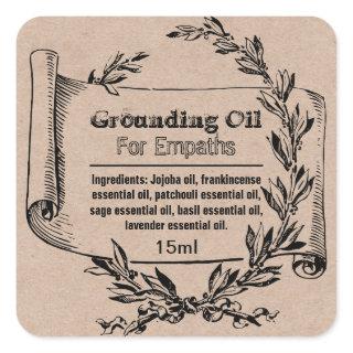 Grounding Essential Oil For Empaths Label